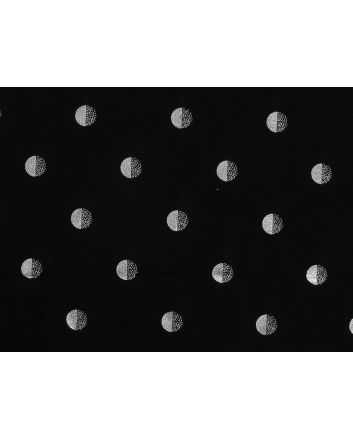 Sunset Foil Spots Polyester Chiffon Roll End, 3m