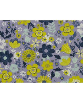 Sunshine Flora Cotton Print, Lilac