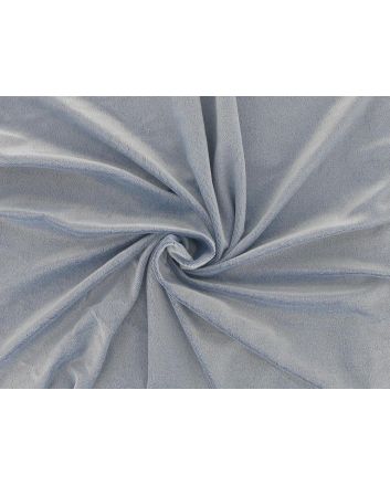 Super Soft Plush Velour, Silver Blue with Royal Reverse