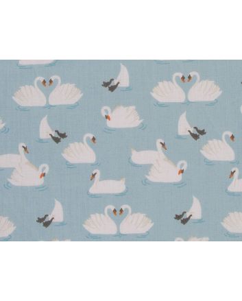 Swan Dive Polycotton Print, Blue