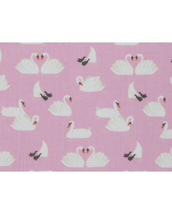 Swan Dive Polycotton Print, Pink