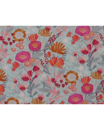 Taranto Floral Cotton Lawn Print, Mint