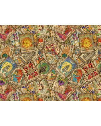 Tarot Shuffle Cotton Print