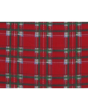 Tartan Polycotton Print, Red