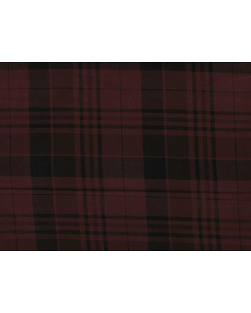 Tartan Printed Cotton Twill, Red