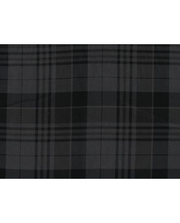 Tartan Printed Cotton Twill, Slate