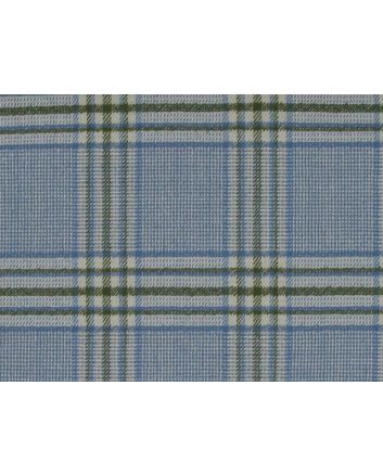 Tartan Wool with Elastane - Light Blue