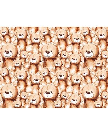 Teddy Bear Family Cotton Print