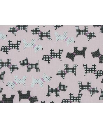 Terrier Collar Polycotton Print, Pink