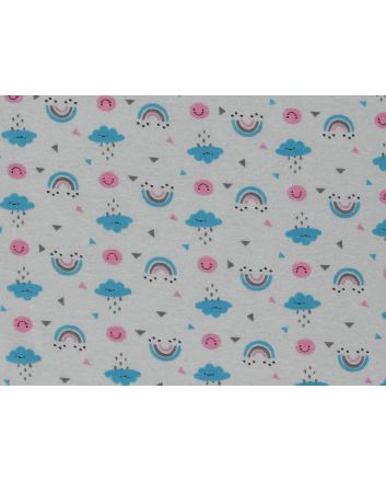 Thunder and Clouds Cotton Jersey, Sky