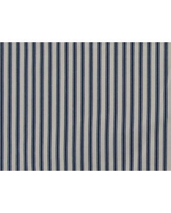 Ticking Stripe Cotton Poplin, Navy