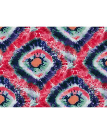 Tie Dye Look Cotton Print, Square Eye, Fuchsia