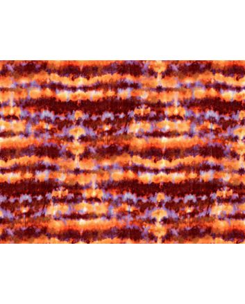 Tie Dye Look Cotton Print, Wave, Orange