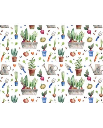 Tools of the Trade Cotton Print, Gardener