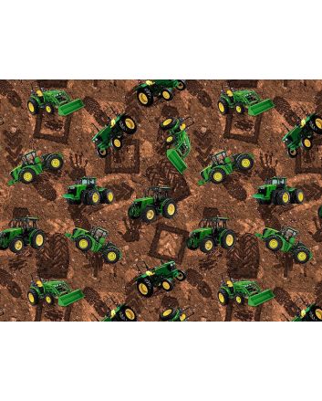 Tractor Field Cotton Print