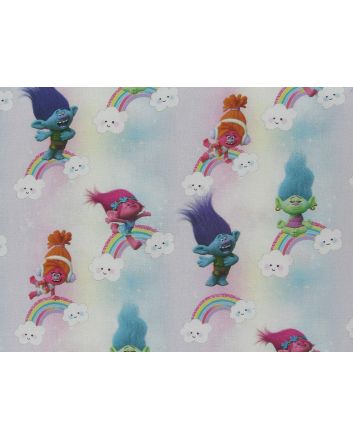 Trolls Rainbow Cotton Print