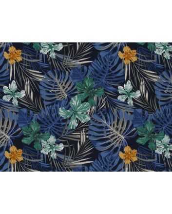 Tropical Dream Cotton Poplin Print, Blue