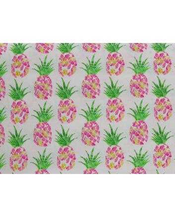 Tropical Paradise Cotton Print, Pineapples