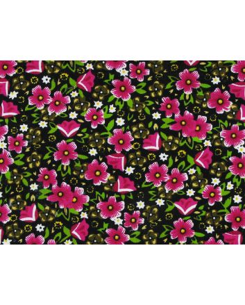 Tulips and Carnations Printed Cotton Corduroy, Pink