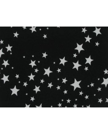 Twinkle Stars Viscose Print, Black