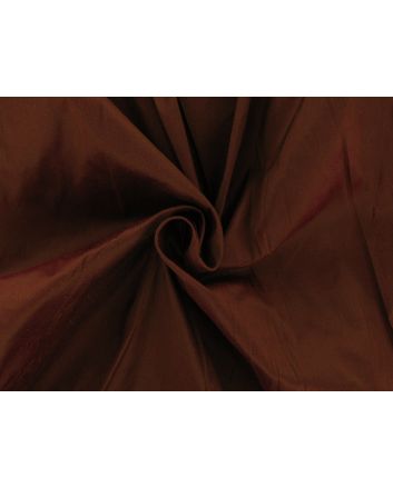Two Toned Silk Dupion, Burnt Brown