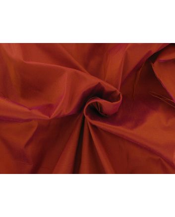 Two Toned Silk Dupion, Cerise Burnt Orange