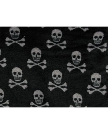 Ultra Soft Cuddle Fleece Skulls, Black