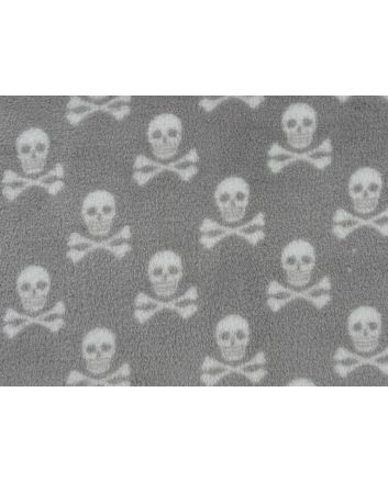 Ultra Soft Cuddle Fleece Skulls, Grey