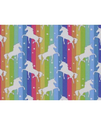 Unicorn Rainbow Cotton Poplin Print