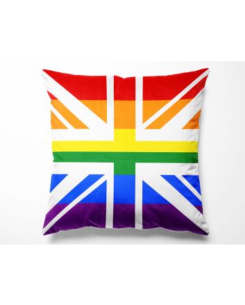 Union Jack Cotton Panama Panels, Bright Rainbow