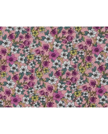 Valley Walk Flora Cotton Poplin Print, Pink