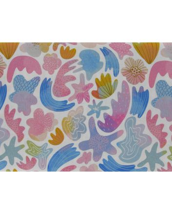 Watercolour Shells Cotton Print