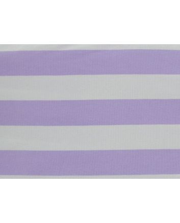 Wide 1 Inch Stripe Organic Cotton Jersey, Lilac
