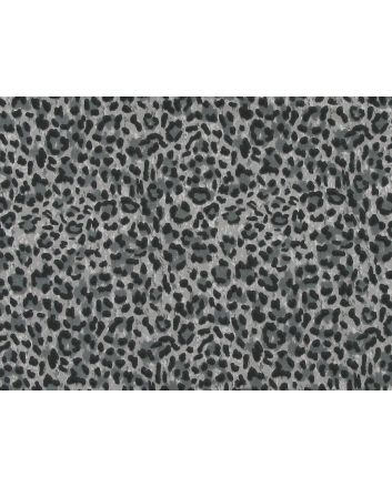 Wild Leopard Spots Cotton Print, Grey