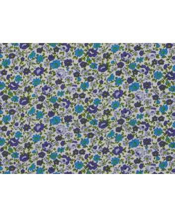 Wiltshire Mini Garden Walk Cotton Poplin Print, Blue