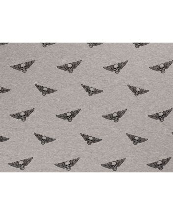 Winged Skull Printed Alpine Fleece Sweatshirt