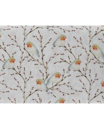 Winter Robin Cotton Print
