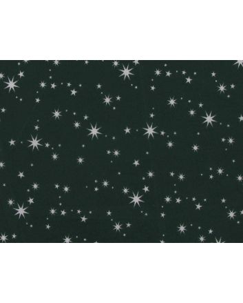 Winter Stars Polycotton Print, Green