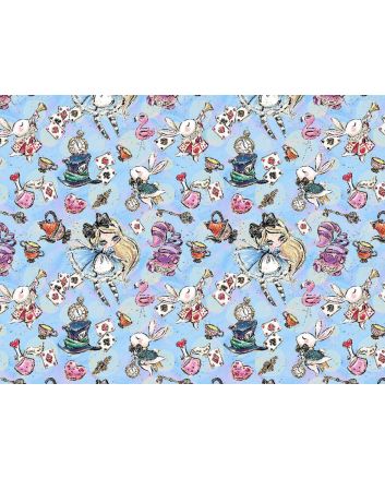 Wonderland Dance Cotton Print, Sky