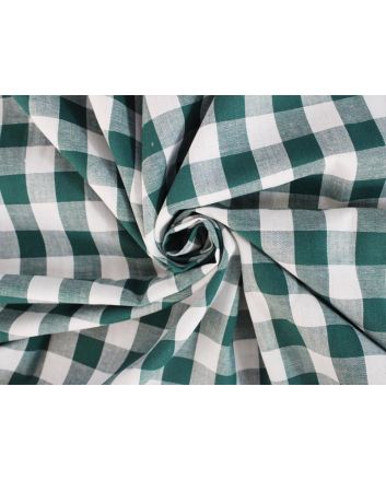 Woven Cotton 1.5cm Check, Petrol