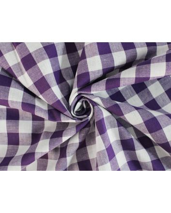 Woven Cotton 1.5cm Check, Purple
