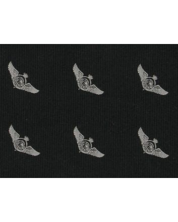 Woven Narrow Width Silk, Aviator, Charcoal