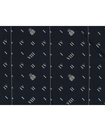 Woven Narrow Width Silk, Roman, Navy