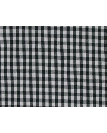 Woven Polycotton Gingham, 1/4 inch, Black