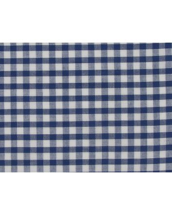 Woven Polycotton Gingham, 1/4 inch, Navy Blue