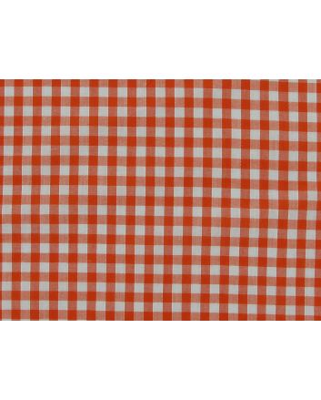 Woven Polycotton Gingham, 1/4 inch, Orange