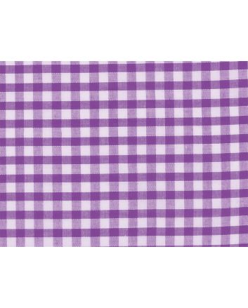 Woven Polycotton Gingham, 1/4 inch, Purple