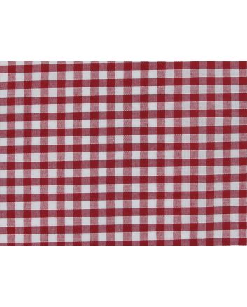 Woven Polycotton Gingham, 1/4 inch, Red