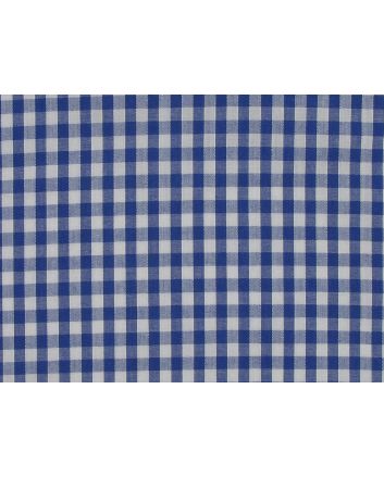Woven Polycotton Gingham, 1/4 inch, Royal Blue
