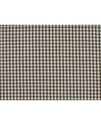 Woven Polycotton Gingham, 1/8 inch - Brown